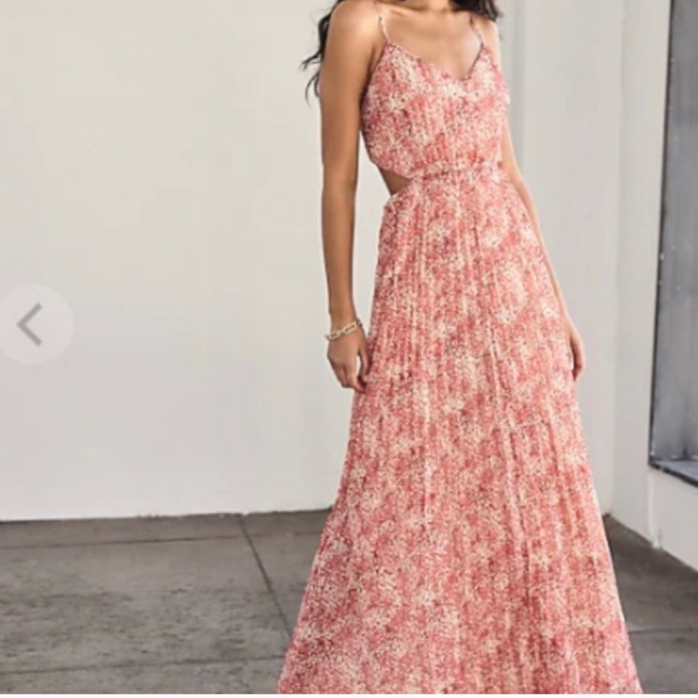 Tulum Summer Resort Beach Style Express Printed Side Cutout Maxi Dress